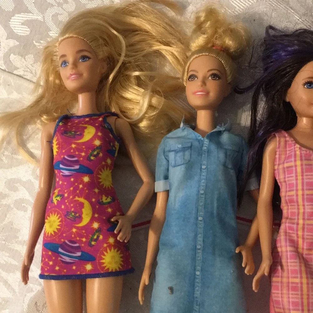 Kids Fashion Dolls Set - Blonde, Blue, Pink, Multicolor